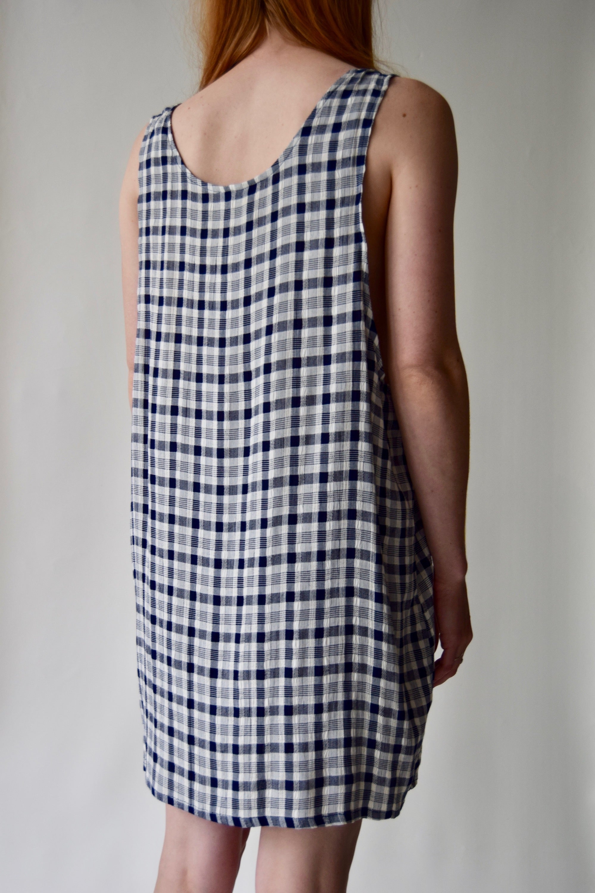 Navy and White Picnic Inspired Summer Dress
