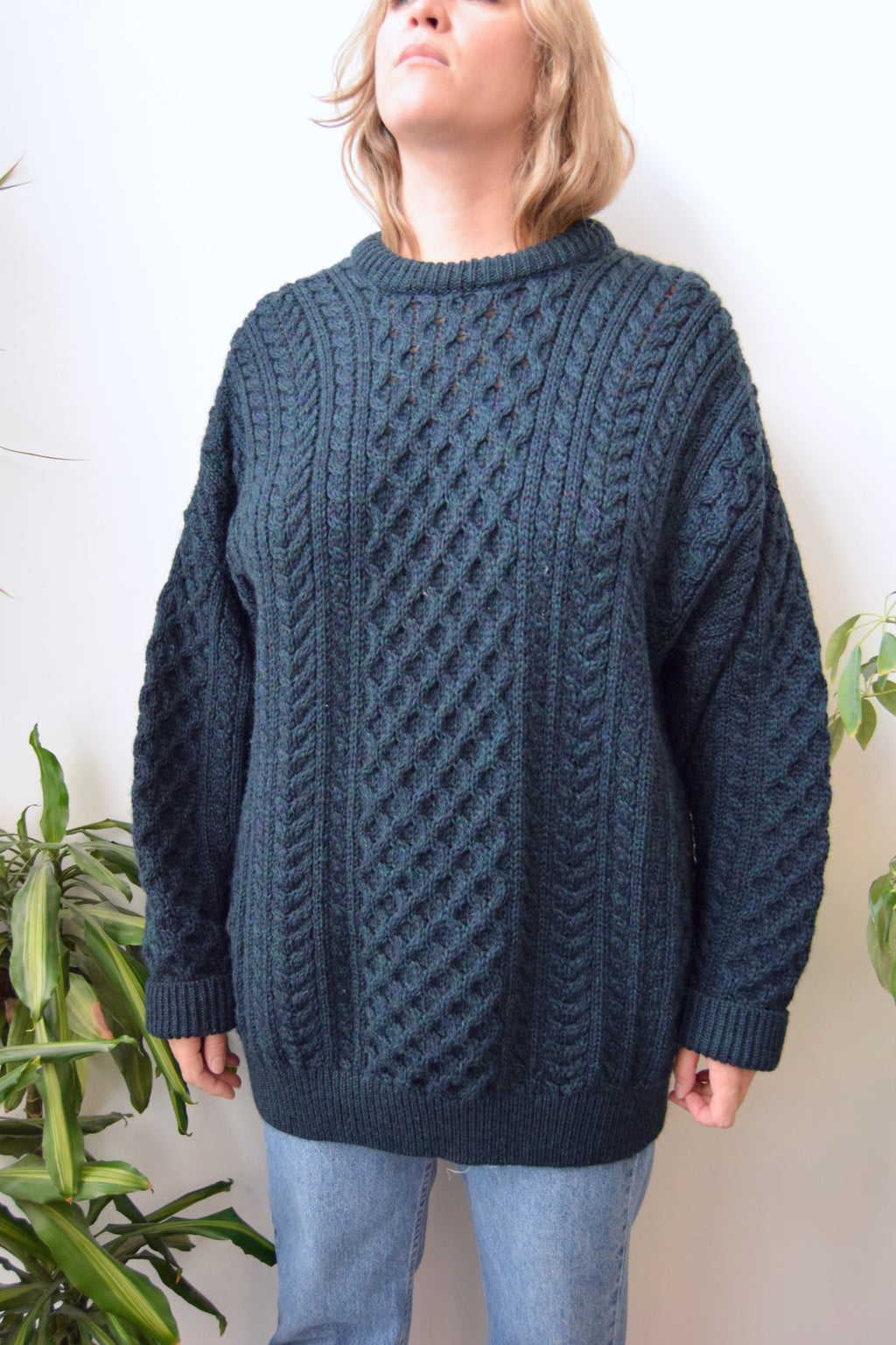 Pine Irish Knit Sweater