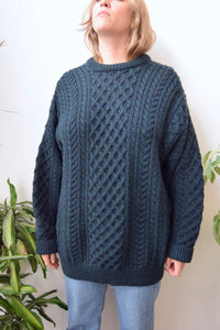 Pine Irish Knit Sweater