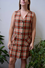 "California Girl" 60's/70's Plaid Dress