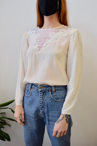 Sheer Floral Silk Top