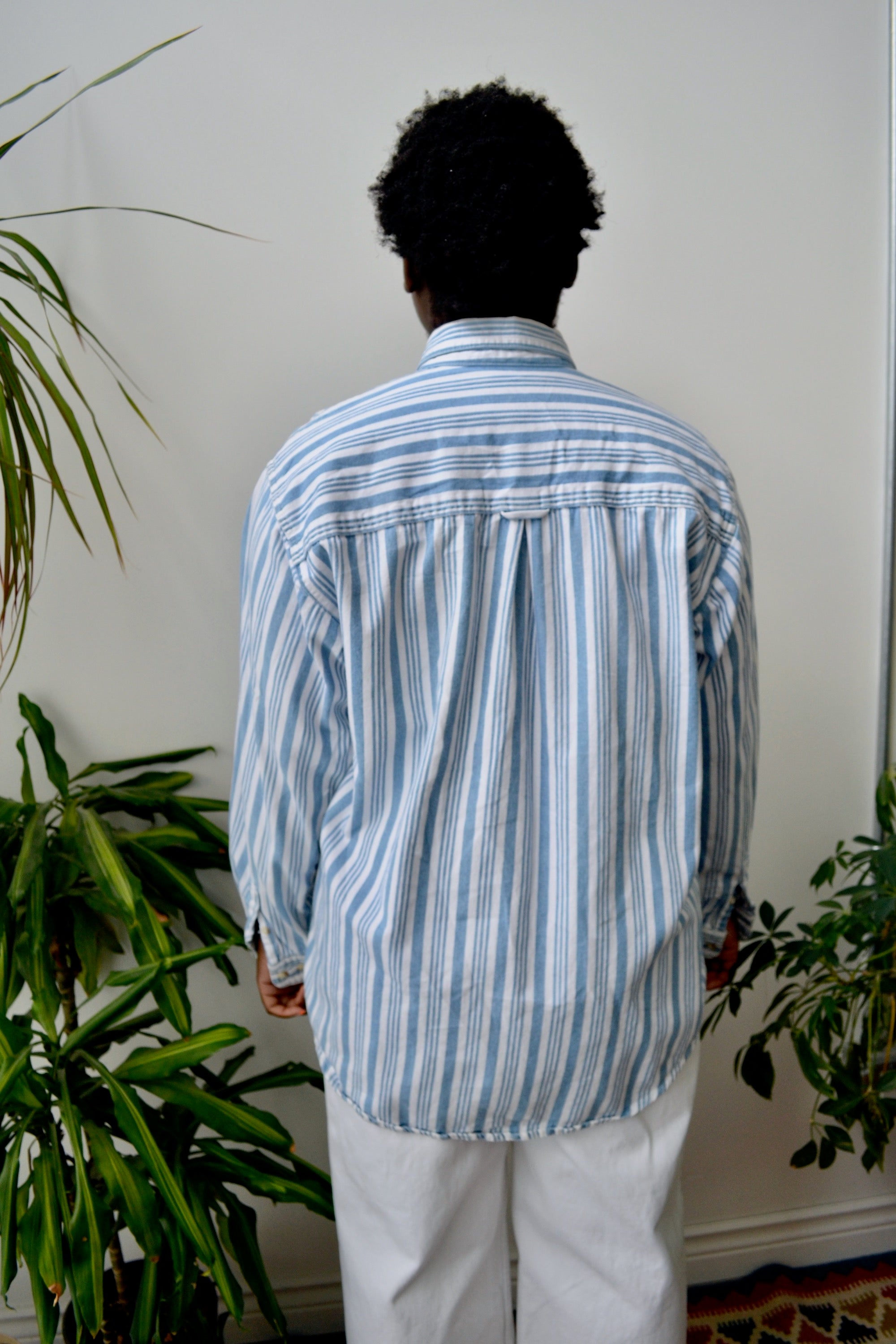 Striped Denim Button Up