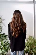 Black Cord Button Up