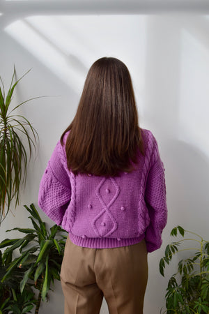 Mulberry Cotton Mockneck Sweater