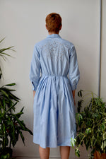 Fifties Robins Egg Cotton Shirtdress