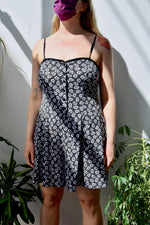 Nineties B&W Cotton Floral Romper