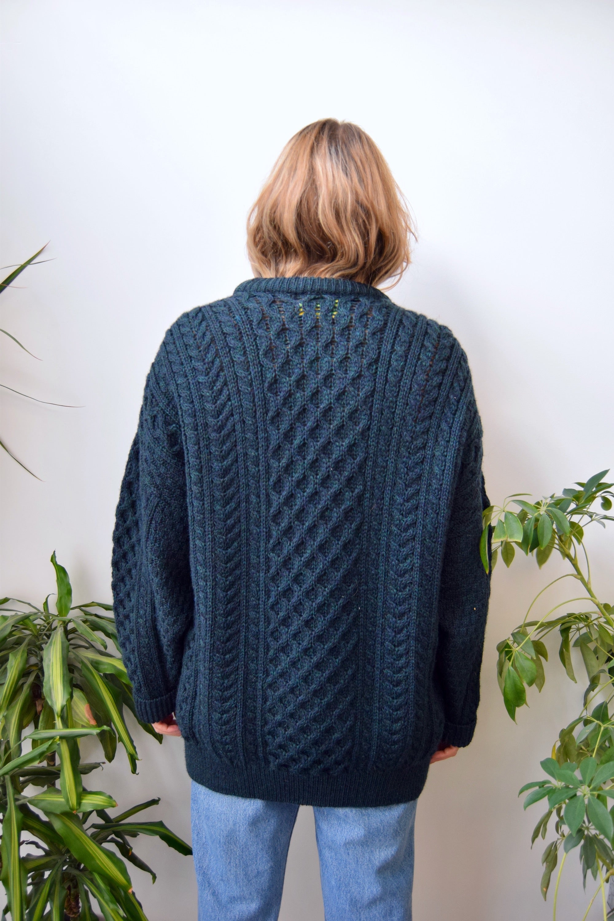 Pine Irish Knit Sweater