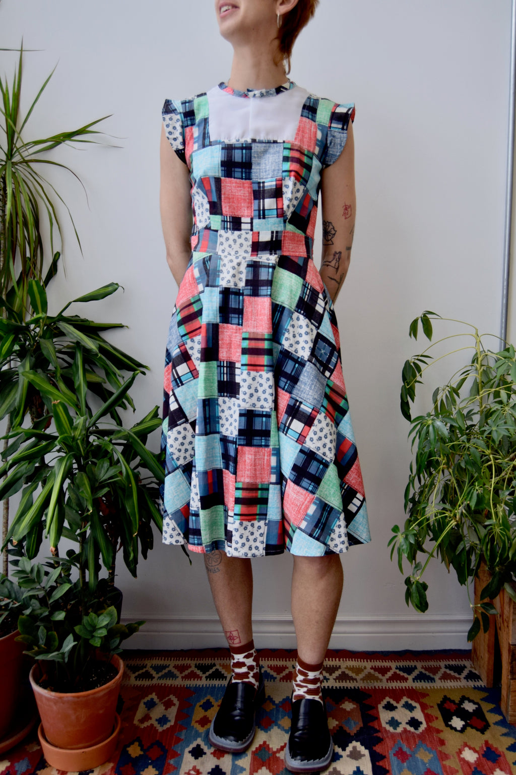 Patchwork Print Dress