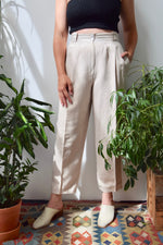 Parchment Linen Blend Trousers