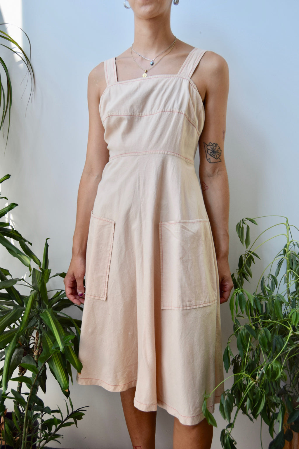 Peach Seventies Dress