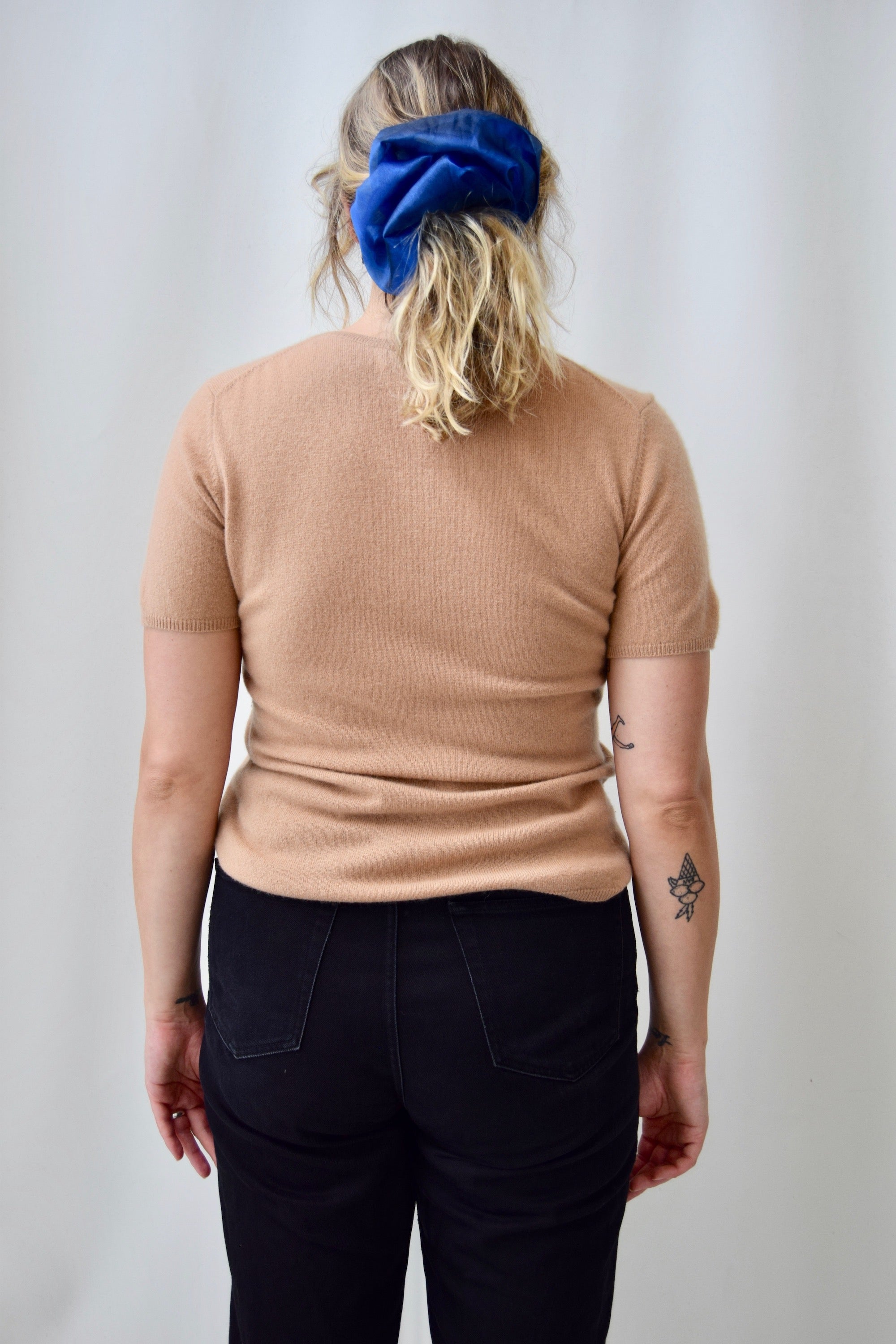 Camel Cashmere Sweater Tee