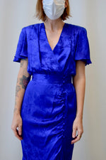 Cobalt Silk Mermaid Dress