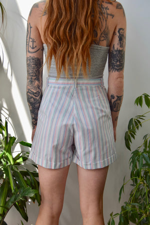 Striped Cotton Trouser Shorts