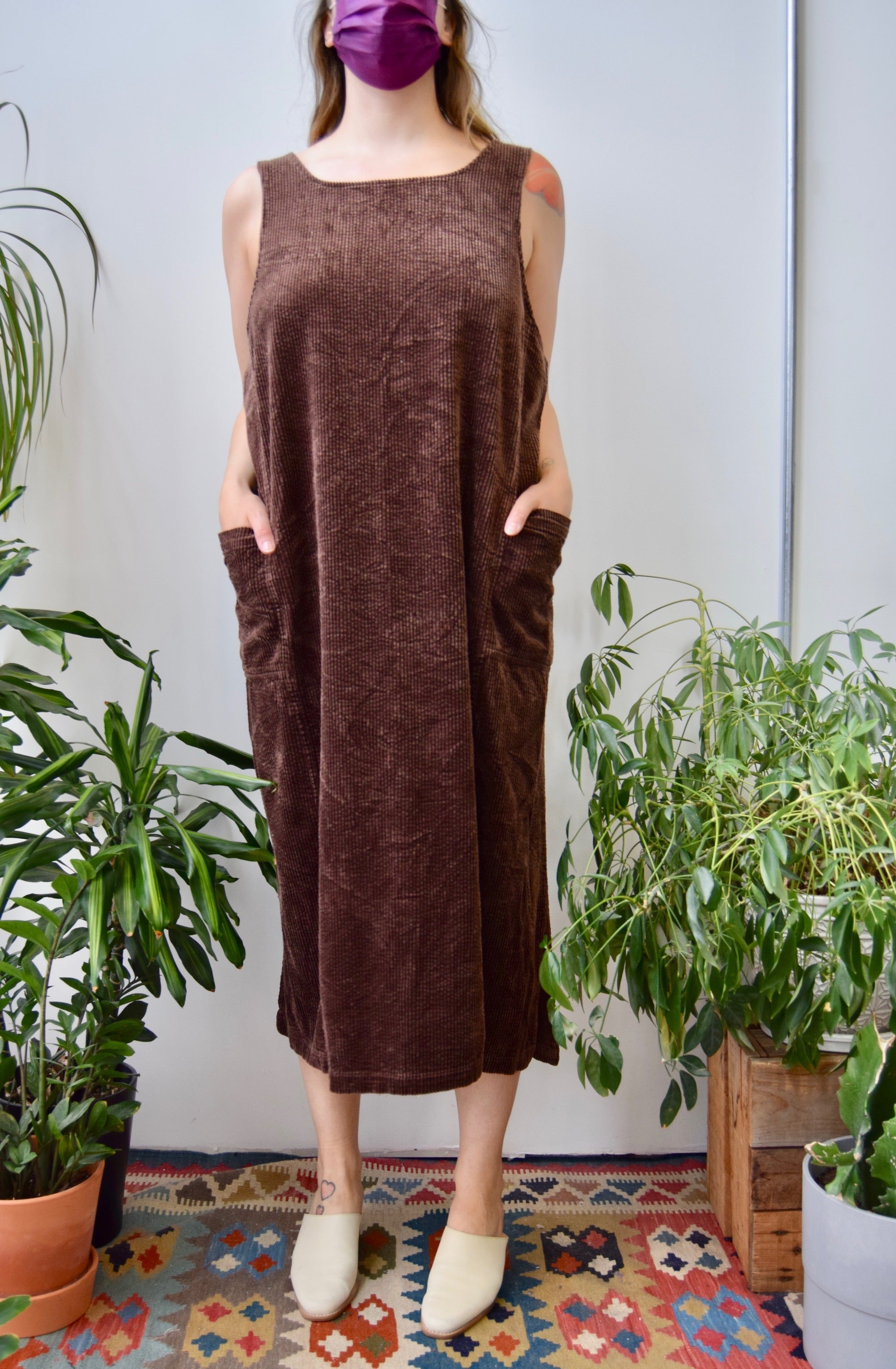 Chocolate Corduroy Jumper Dress Community Thrift and Vintage Chocolate Corduroy Jumper Dress Community Thrift and Vintage