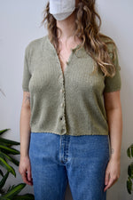 Moss Silk Knit Cardi Top
