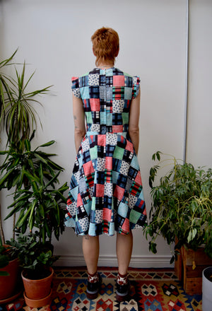 Patchwork Print Dress