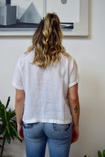 White Linen Staple Top