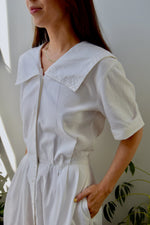 White Cotton Shirtdress