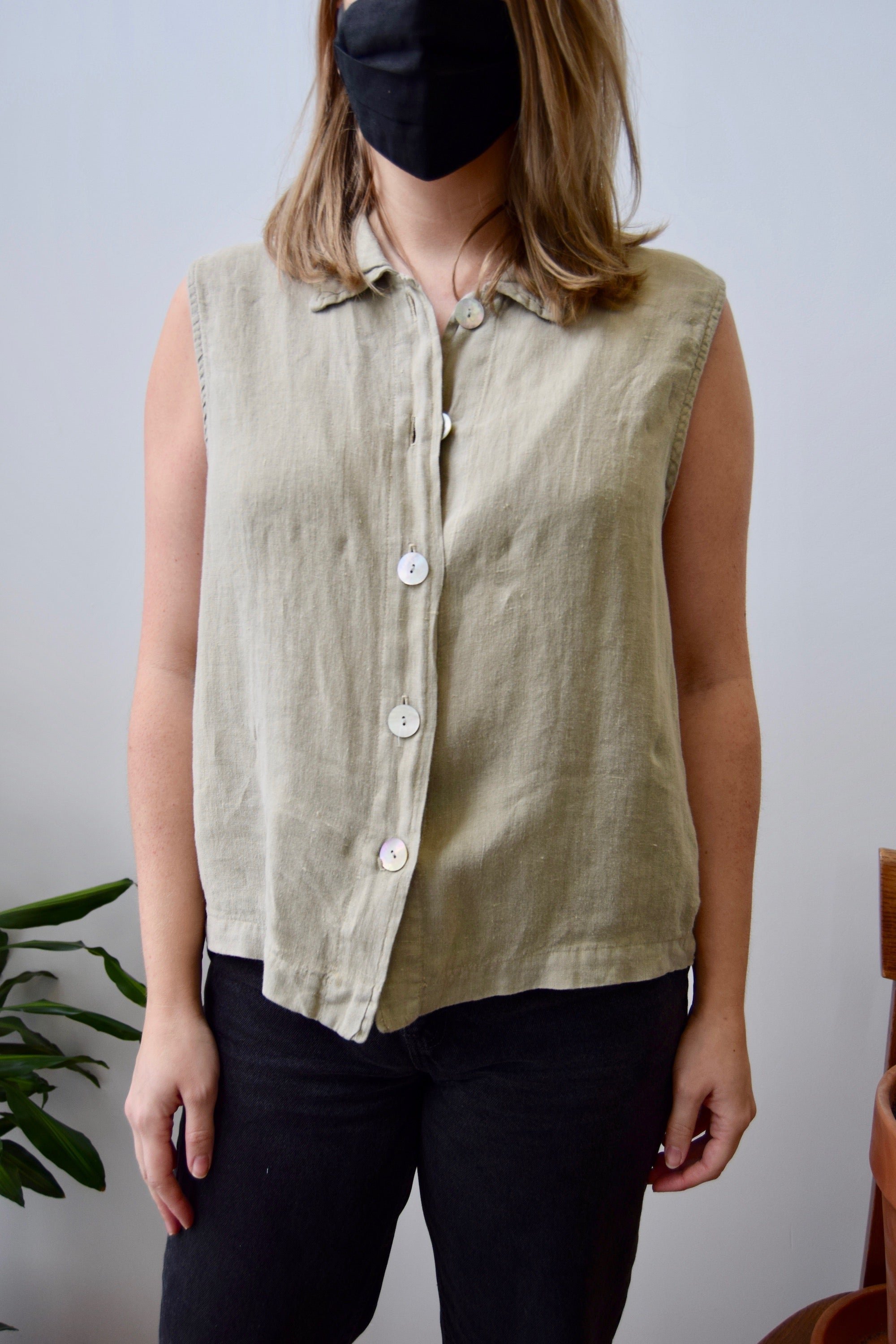 Neutral Linen Tank