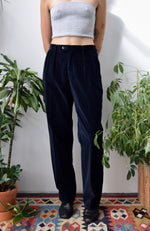 Pleated Velvet Trousers