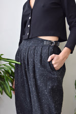 Eighties Pleated Wool Trousers