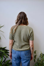 Moss Silk Knit Cardi Top