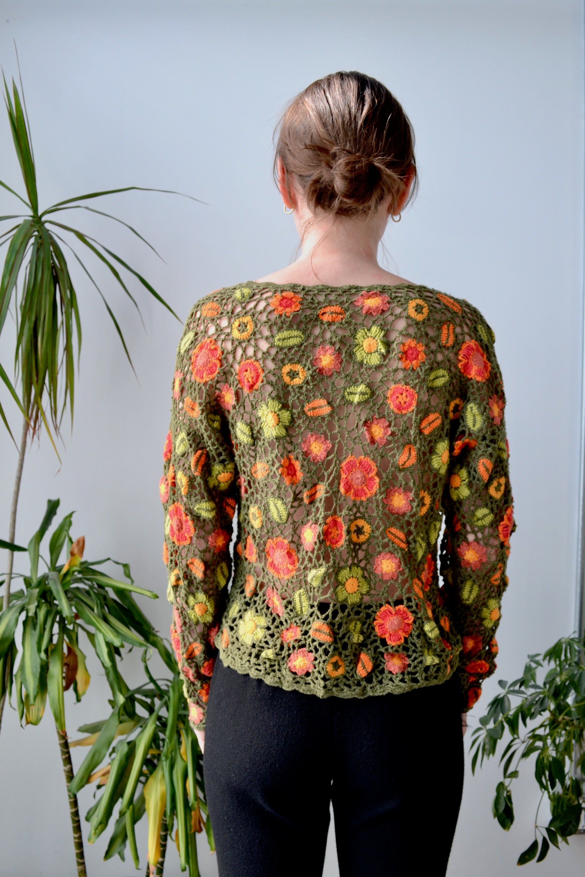 Cotton Crochet Floral Top