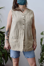 DKNY Linen Vest Top