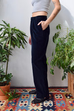 Pleated Velvet Trousers