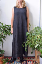 Classic Black FLAX Linen Dress