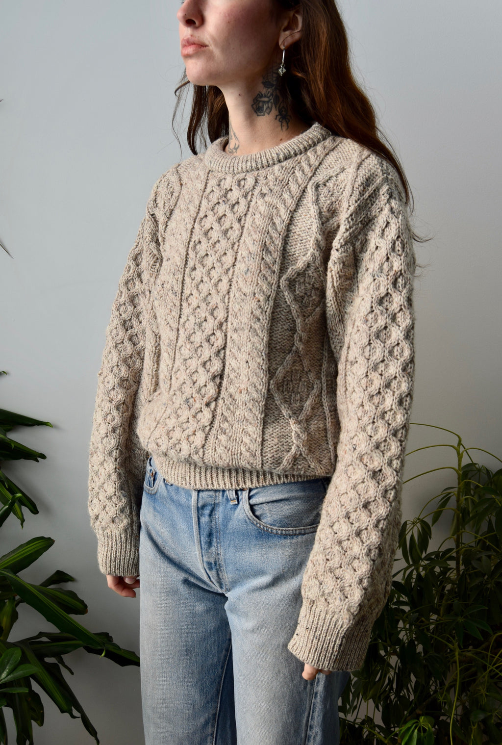 Oatmeal Irish Knit Sweater