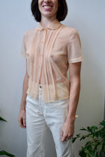 Fifties Peach Sheer Nylon Blouse