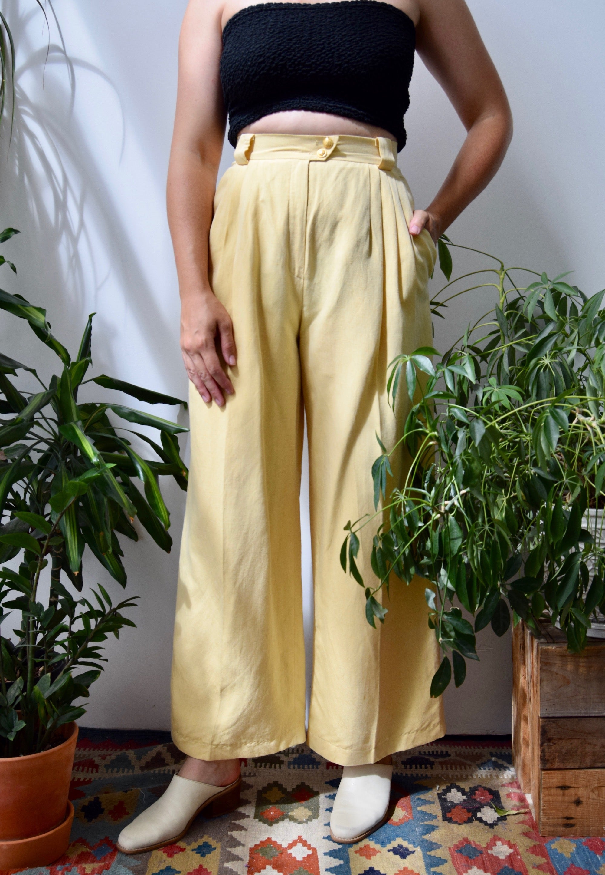 Peaches and Cream Wide Leg Trousers