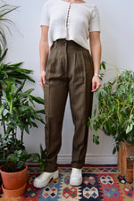 High Waist Houndstooth Trousers