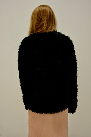 Heavy Black Textured Max Mara Knit
