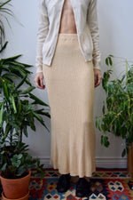 Butterscotch Silk Knit Skirt