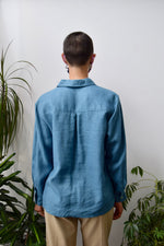 Teal Linen Button Up