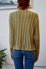 Striped Sheen Silk Cardigan