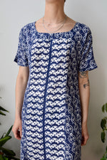 Seventies Indigo House Dress