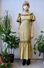 Thirties Chartresuse Acetate Gown