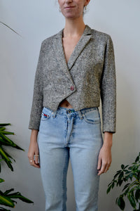 Cropped Tweed Blazer