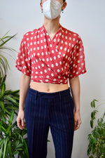 Polka Dot Wrap Top