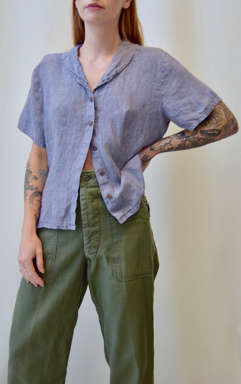 Iris Flax Brand Linen Top