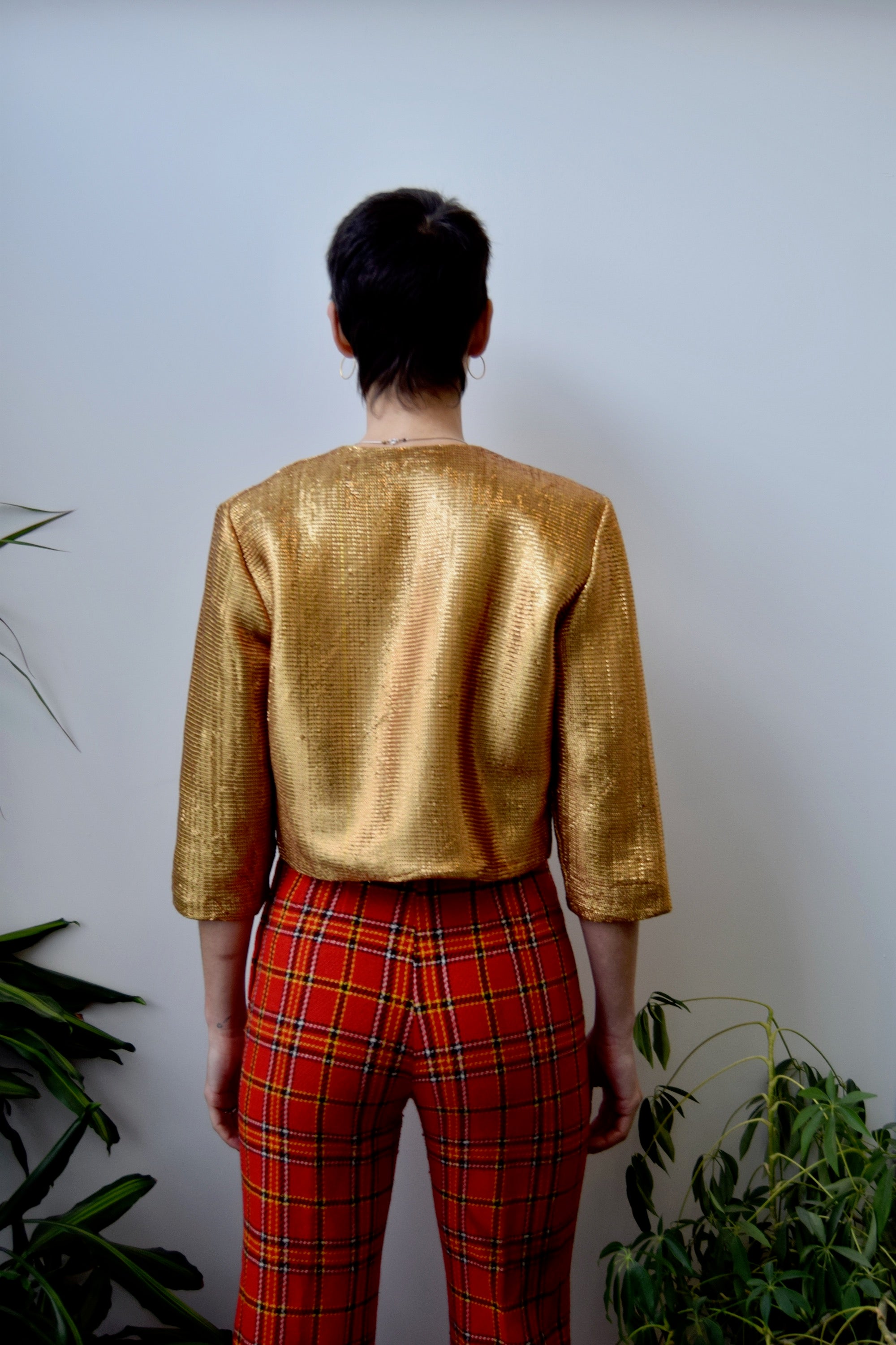 Sixties Woven Gold Jacket