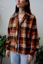 Vintage Plaid Wool Blend Jacket