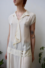 1920's Ivory Silk Dress