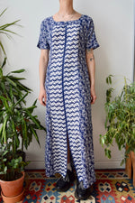 Seventies Indigo House Dress