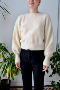 Balloon Sleeve Angora Sweater