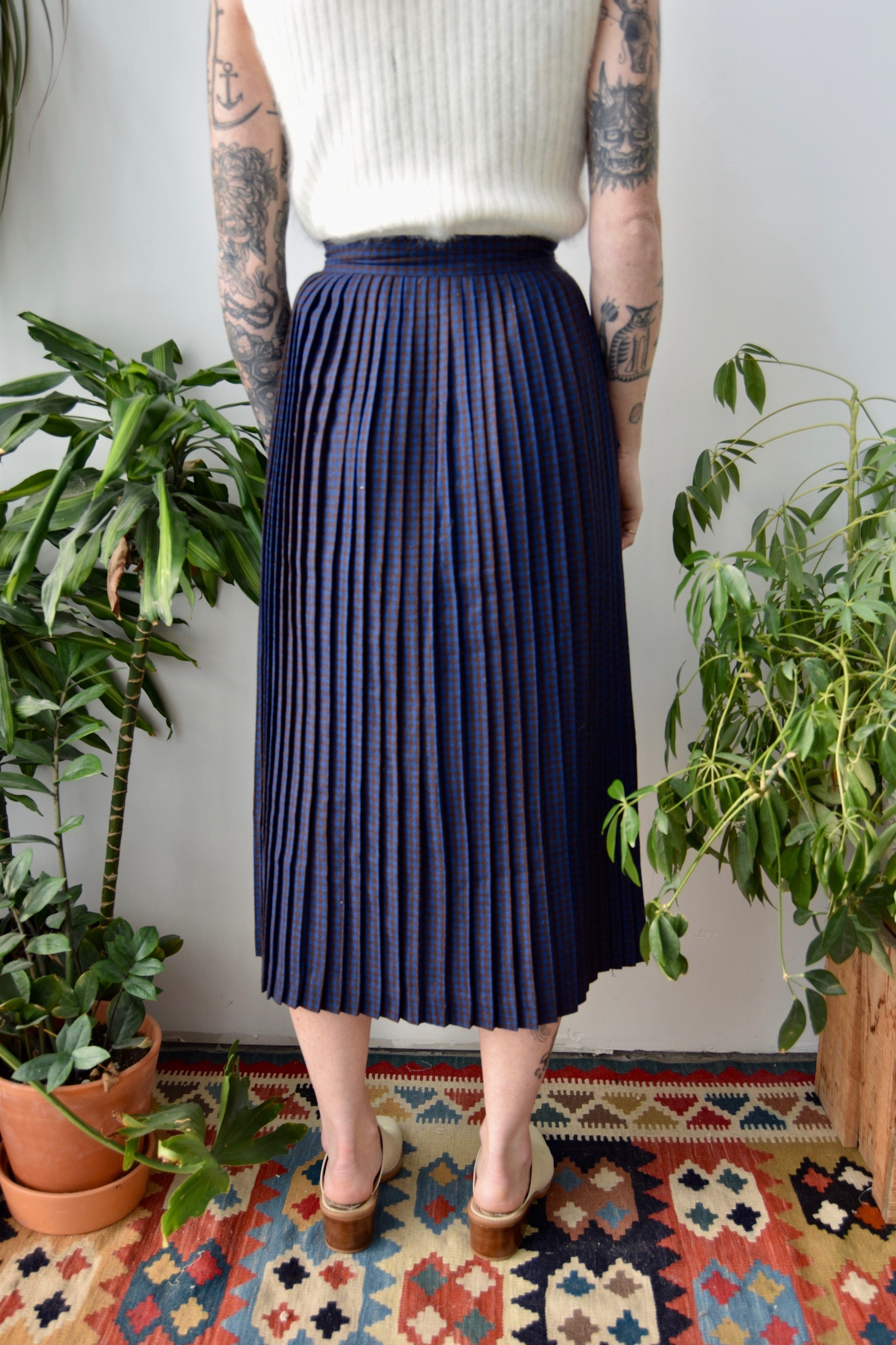 Vintage Wool Pleated Skirt