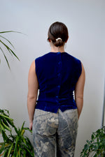 Cobalt Velvet Top